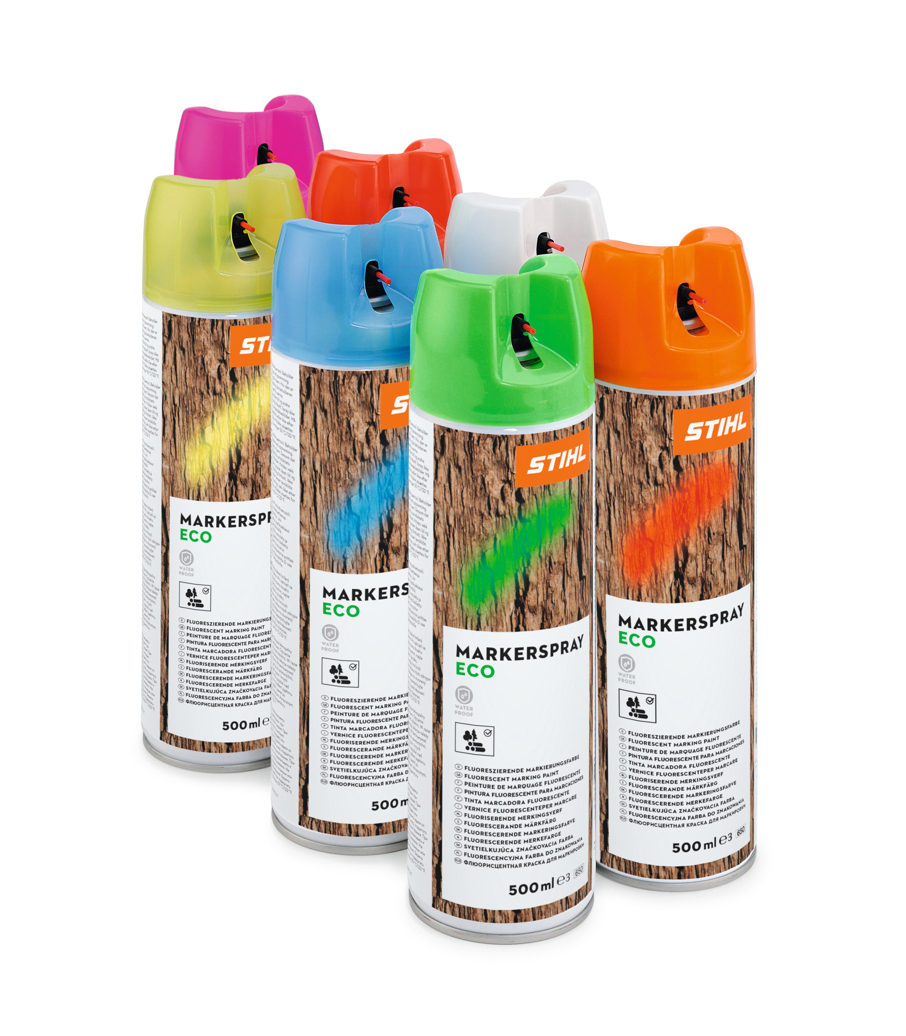 Bombe aérosol ECO-Marker Fluo 500 ml - Contact Forestier