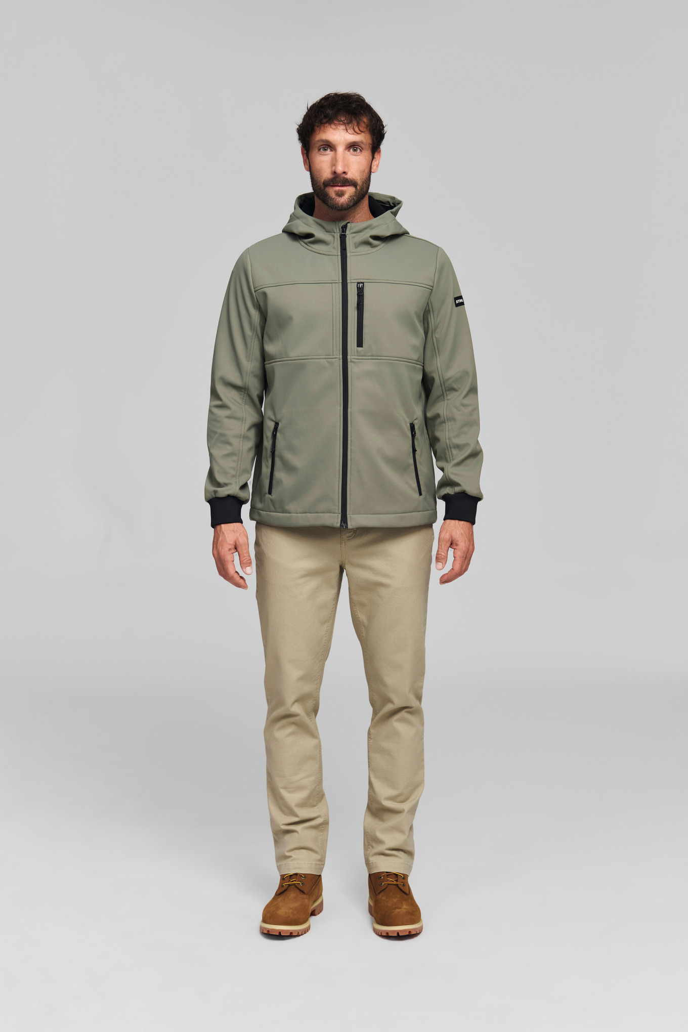 Veste softshell CASUAL verte Homme