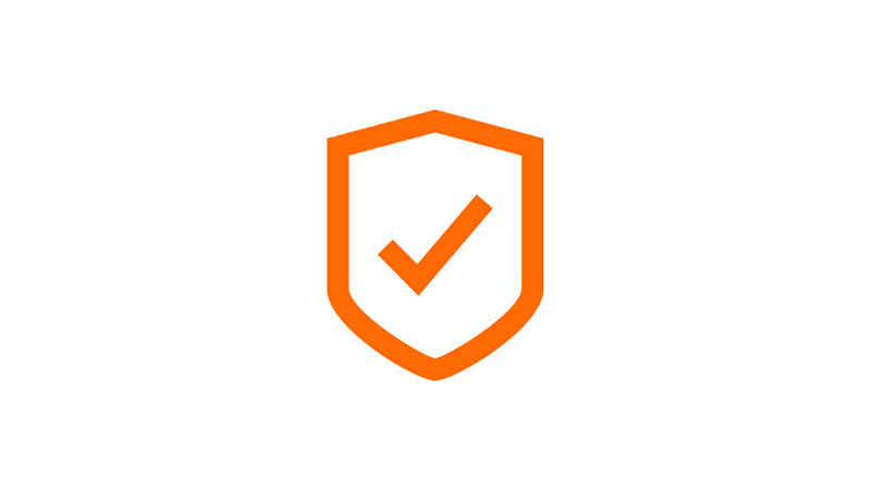 oranje pictogram voor verzekering
