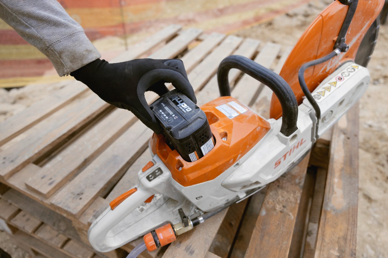 In de TSA 350 wordt een STIHL ALLPRO 300.0 P-accu gebruikt