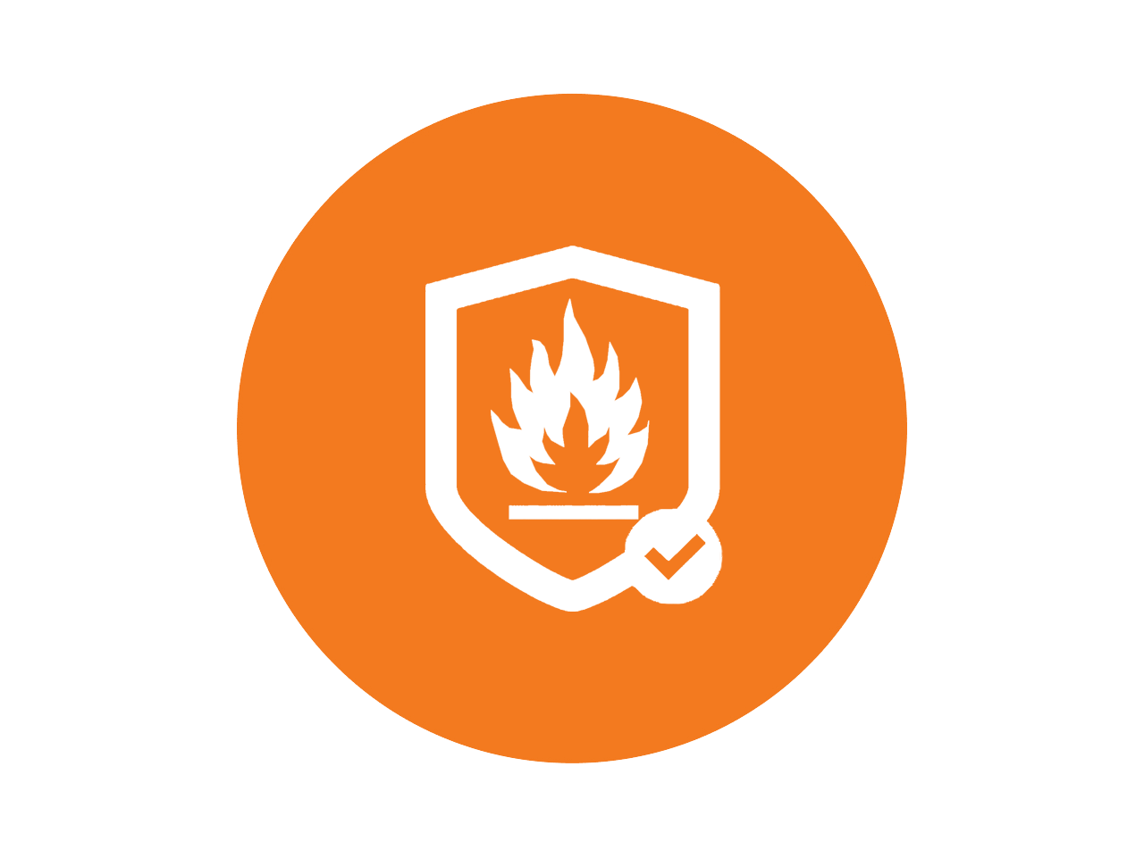 Icoon van een accu in een oranje cirkel